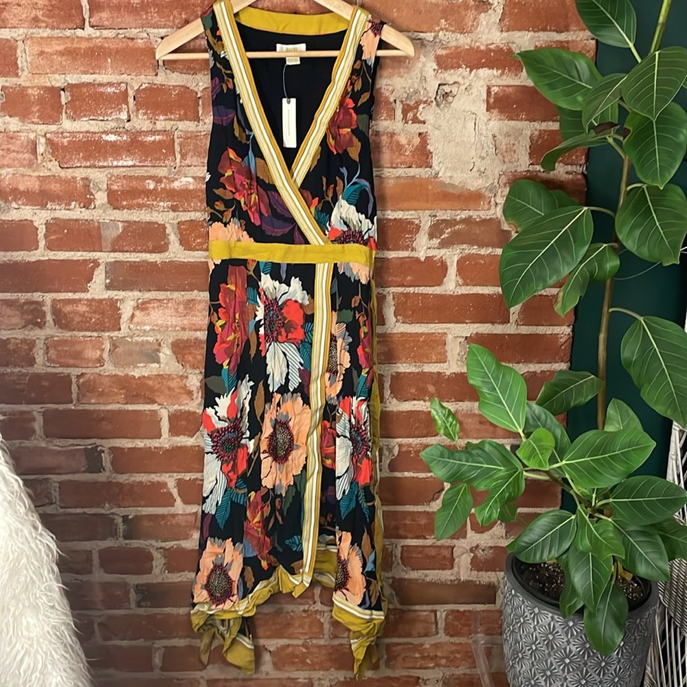 NWT Anthropologie Maeve Botanica Floral Wrap Dress size 8 - Picture 6 of 10